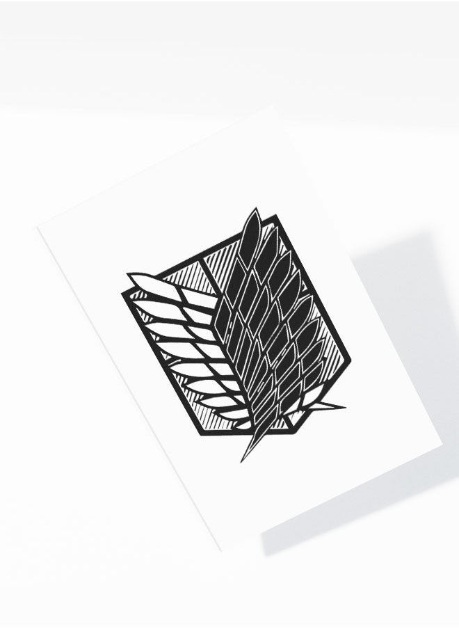 LIT - Attack on Titan A5 Notebook Attack on Titan A5 Size Soft Bind Notebook Explorer Flag Soft Bind Notebook Titan Attack Sigil Emblem Logo Design-Manga Comic Style - Image 1