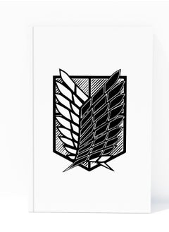 Attack on Titan A5 Notebook Attack on Titan A5 Size Soft Bind Notebook Explorer Flag Soft Bind Notebook Titan Attack Sigil Emblem Logo Design-Manga Comic Style
