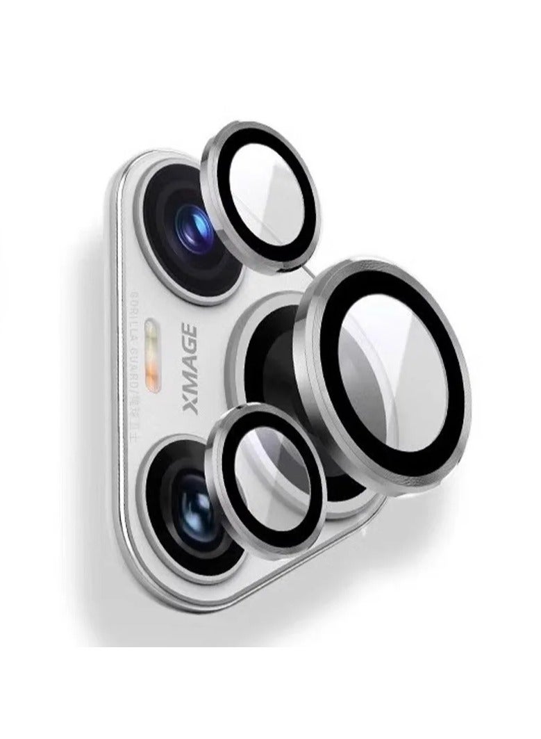 Camera Lens Protector for huawei pura 70 , [1 Step Installation Tray] Tempered Glass Screen Protector Metal Individual Camera Cover Accessories Case Friendly (silver)  - Image 2
