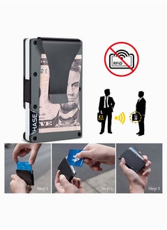 KASTWAVE Minimalist Wallet for Men and Women Front Pocket Wallet RFID Blocking Anti-Theft Slim Aluminum Wallet With Money Clip Credit Card ID Card Passport Holder Elegant Durable Metal Wallet  - Image 5