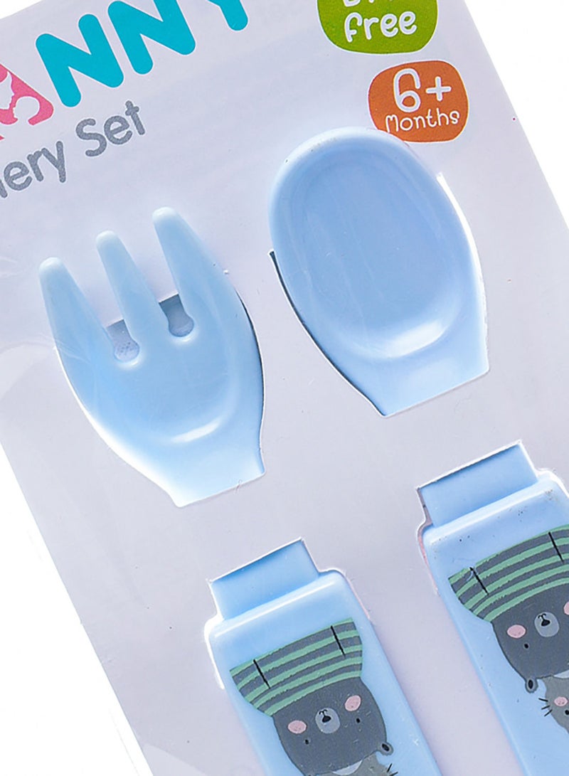 Nanny cutlery set 2pcs blue - Image 3