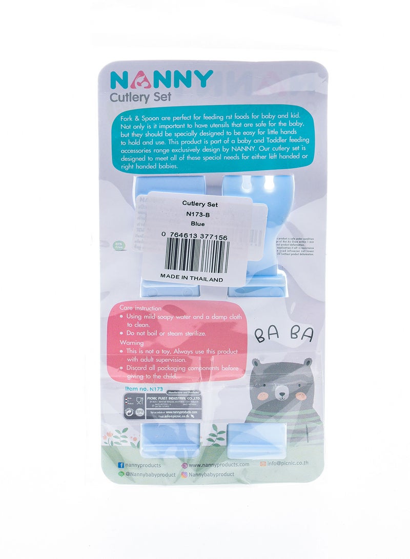Nanny cutlery set 2pcs blue - Image 2