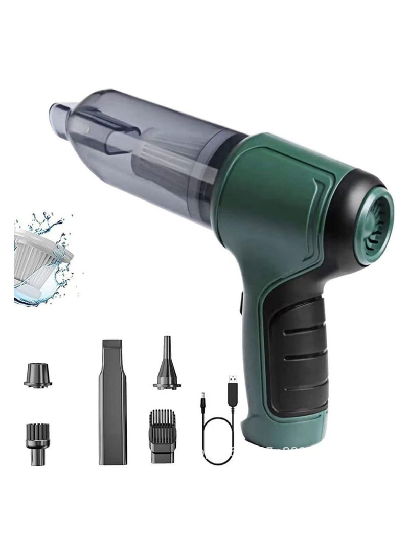120W 9000Pa rechargeable cordless car vacuum cleaner green - Image 2