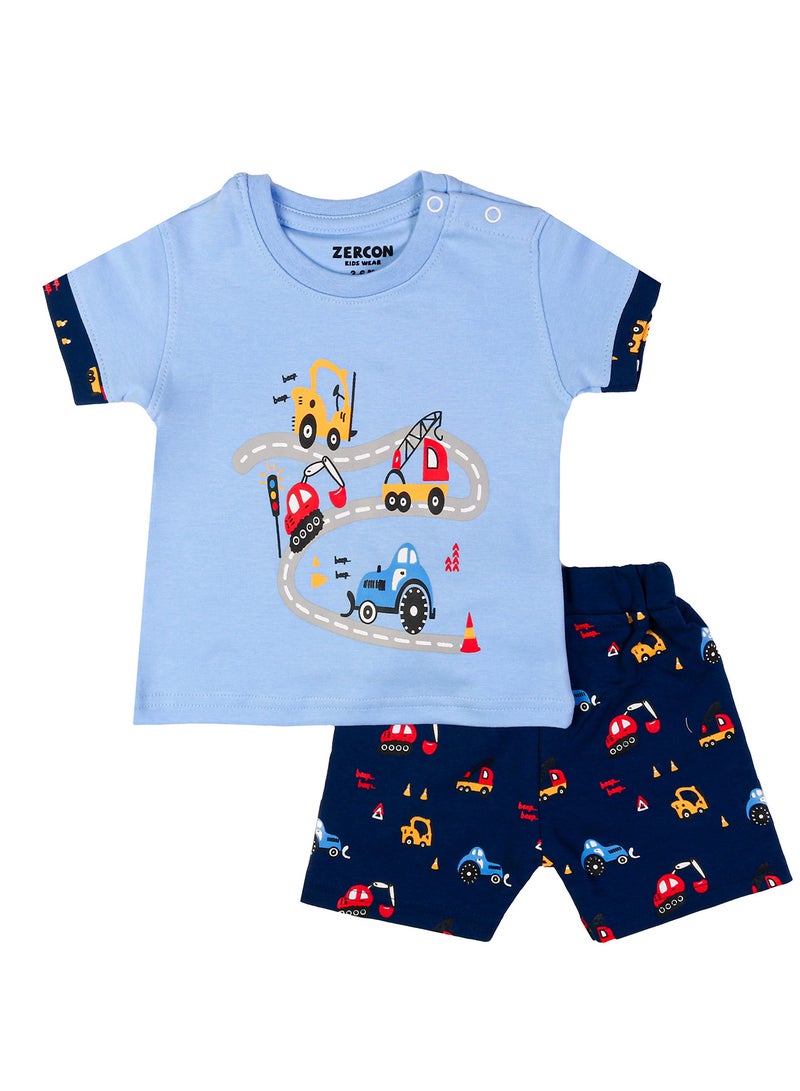 Zercon Summer Pajama Set for Newborn Baby Boys - Summer for Newborn Baby Boys - Image 1