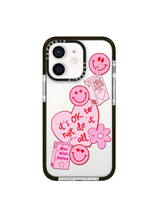 اس-توب جراب لهاتف iPhone 12 mini بنمط توضيحي بسيط وغطاء كامل للهاتف - Image 1