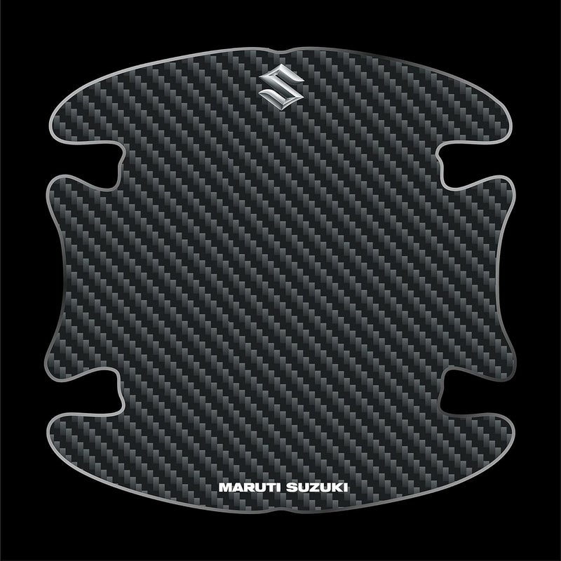 BIG FLAG BFRC 3D Gel Finish Car Door Carbon Fiber Handle Cup Scratch Guard Sticker Universal for Specific Brand (Pack of 2) (MRDRCFVAR) (New Swift_MARUSUZUKI) - Image 3