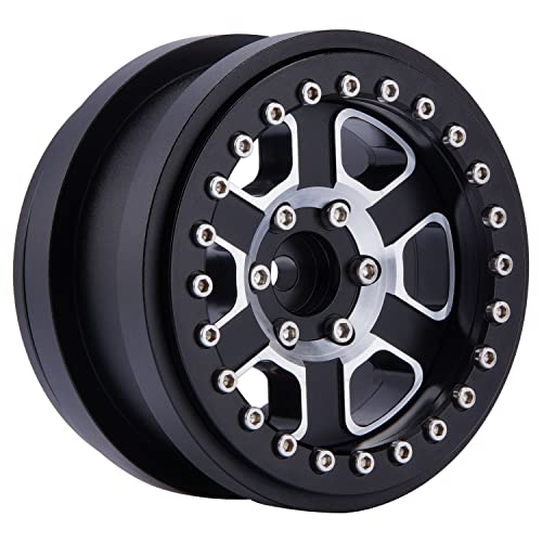 DJX 4PCS 29 Beadlock Wheel Rim Set for 16 RC Crawler Car Axial SCX6 JLU Wrangler Black - Image 5