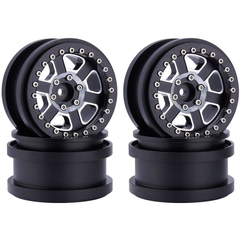 DJX 4PCS 29 Beadlock Wheel Rim Set for 16 RC Crawler Car Axial SCX6 JLU Wrangler Black - Image 3