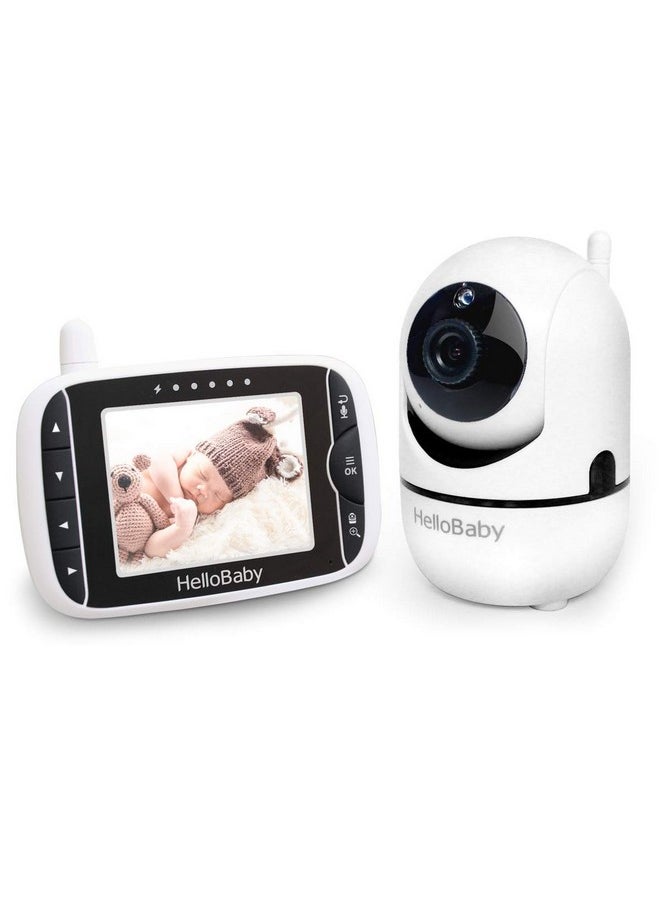 Hellobaby - Baby Monitor With Remote Pan-Tilt-Zoom Camera And 3.2'' Lcd Screen, Infrared Night Vision (Black) - Image 1