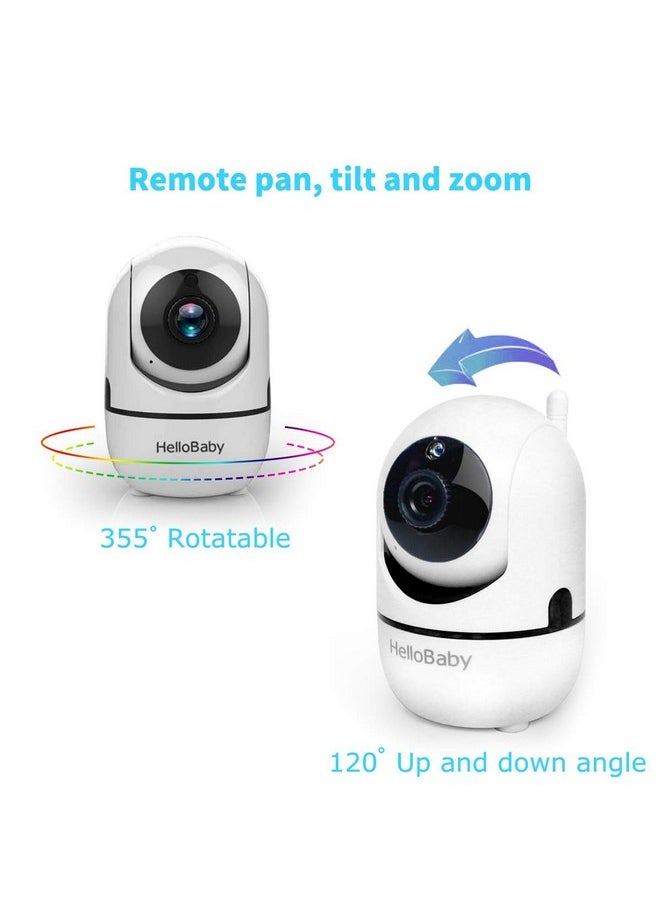 Hellobaby - Baby Monitor With Remote Pan-Tilt-Zoom Camera And 3.2'' Lcd Screen, Infrared Night Vision (Black) - Image 1