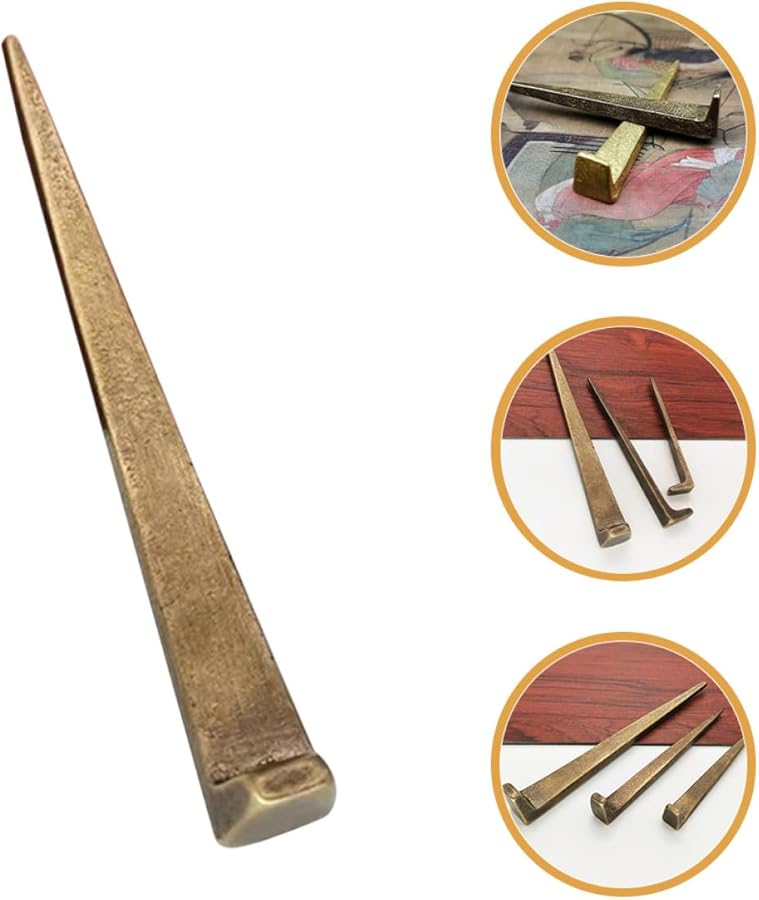 مسامير نحاسية قديمة لتعليق الصور خطافات متينة للجدران الجصية سهلة التركيب حامل الإطار - Image 5