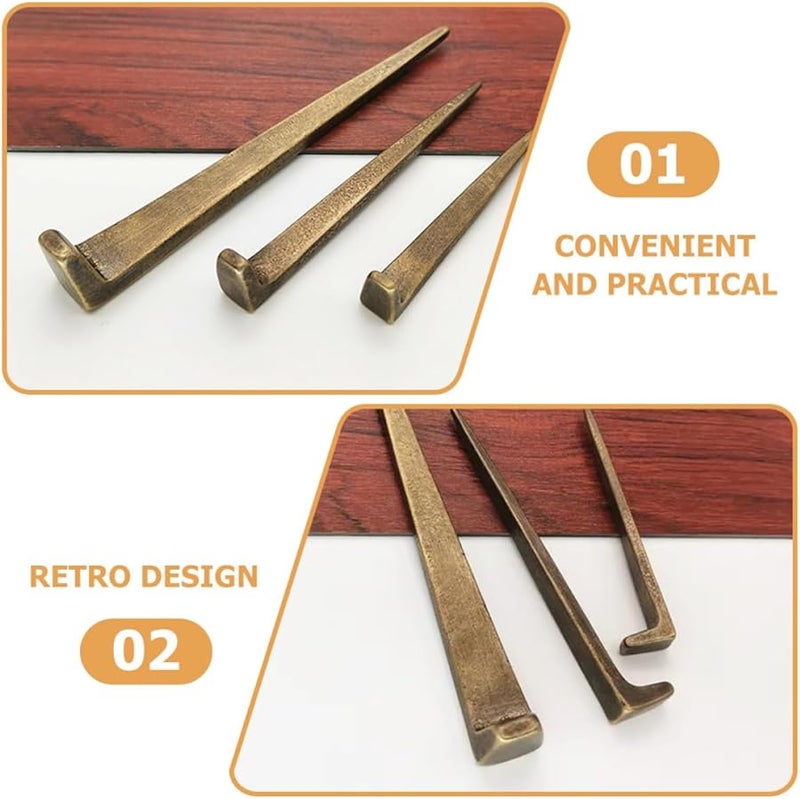 مسامير نحاسية قديمة لتعليق الصور خطافات متينة للجدران الجصية سهلة التركيب حامل الإطار - Image 4