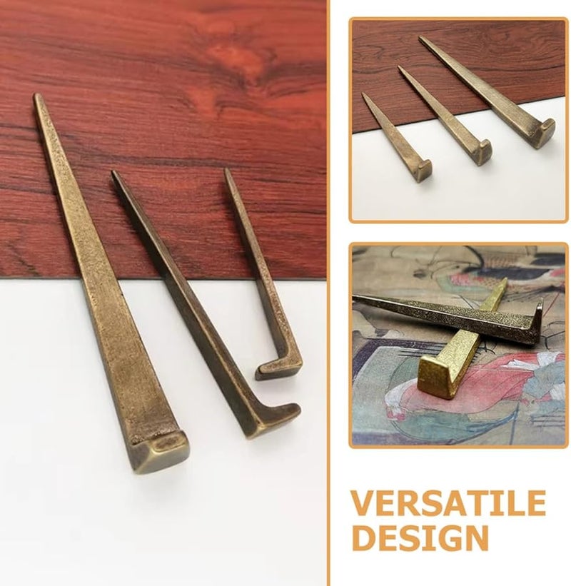 مسامير نحاسية قديمة لتعليق الصور خطافات متينة للجدران الجصية سهلة التركيب حامل الإطار - Image 2