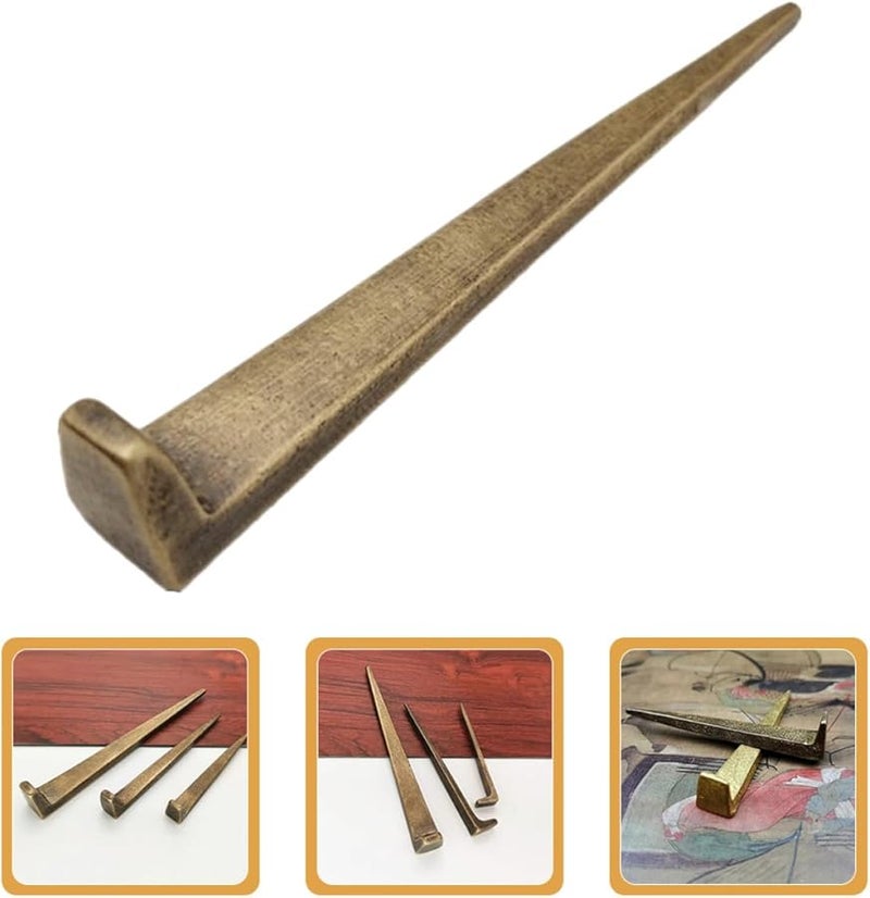 مسامير نحاسية قديمة لتعليق الصور خطافات متينة للجدران الجصية سهلة التركيب حامل الإطار - Image 1