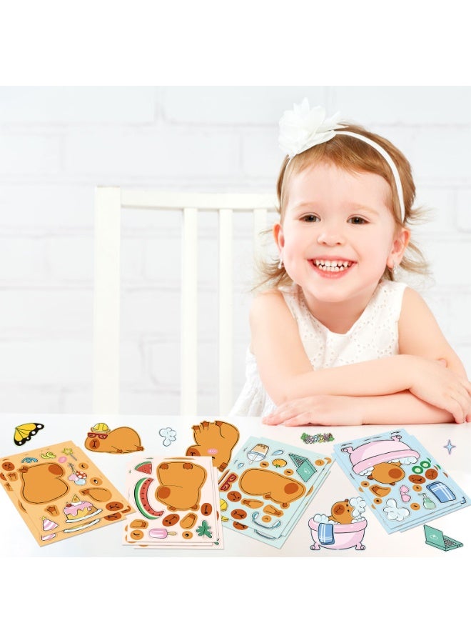 VTERLY Capybara Cute Sticker Set (8 - Pack) - Adorable Animal Stickers for Journaling, DIY Crafts & Decor - Image 3