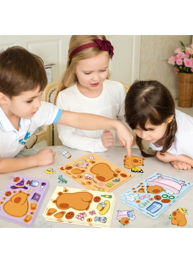 VTERLY Capybara Cute Sticker Set (8 - Pack) - Adorable Animal Stickers for Journaling, DIY Crafts & Decor - Image 4