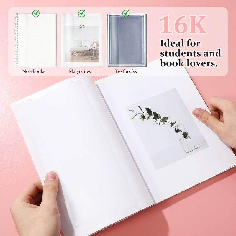 5pcs 16K Textbook Cover Clear Exercise Book Note Book Film Protector - Image 5