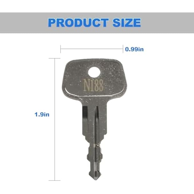 rayihni Car Rack Replacement Key N188 (2 Pcs) Fits for Thule Compatible Roof Racks, Cargo Box, Carriers, Crossbars Code N188 - Image 3