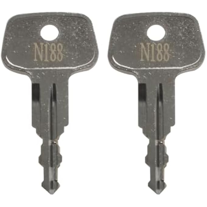 rayihni Car Rack Replacement Key N188 (2 Pcs) Fits for Thule Compatible Roof Racks, Cargo Box, Carriers, Crossbars Code N188 - Image 1