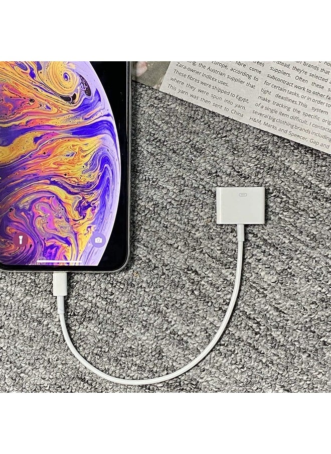 sharllen - Apple Lightning to 30 Pin Adapter,MFi Certified 8 Pin Male to 30 Pin Female Connector Converter with iPhone Lightning Charger Cable Cord Compatible iPhone 12 11 X 8 7 6P 5S 4S 4 3 3G/iPad/iPod White - Image 1