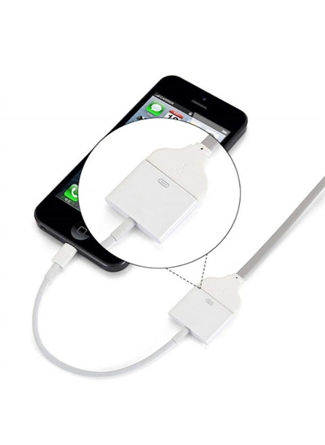 sharllen - Apple Lightning to 30 Pin Adapter,MFi Certified 8 Pin Male to 30 Pin Female Connector Converter with iPhone Lightning Charger Cable Cord Compatible iPhone 12 11 X 8 7 6P 5S 4S 4 3 3G/iPad/iPod White - Image 1