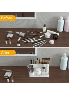 Generic Desk Organizer, Desktop Organizer with Pencil Holders, Office Stationery Supplies Organizers,Sticky Note Tray,Paperclip Storage and Office Accessories Caddy Desktop, Marker Organizer. White  - Image 4