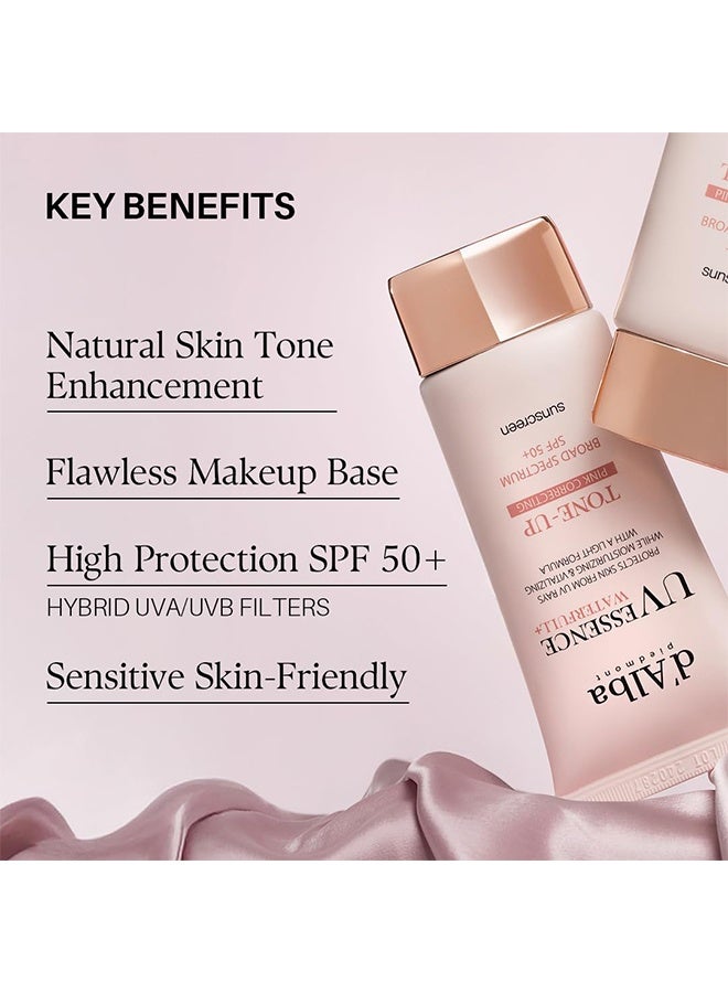 d'alba Piedmont UV Essence Waterfull Tone-Up Sunscreen, Glow and Brightening Sunscreen with SPF 50+ PA++++, Protect Skin From Damage Ultraviolet Rays, Gentle and Safe Use for All Skin Types - 50ml - Image 4