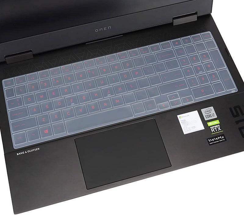 Saco Keyboard Cover for HP OMEN 16 – Compatible with HP OMEN Gaming wf1150TX 16.1 Inch Laptop (2024) – Dustproof, Spill-Resistant, Soft Silicone Protector - Image 1