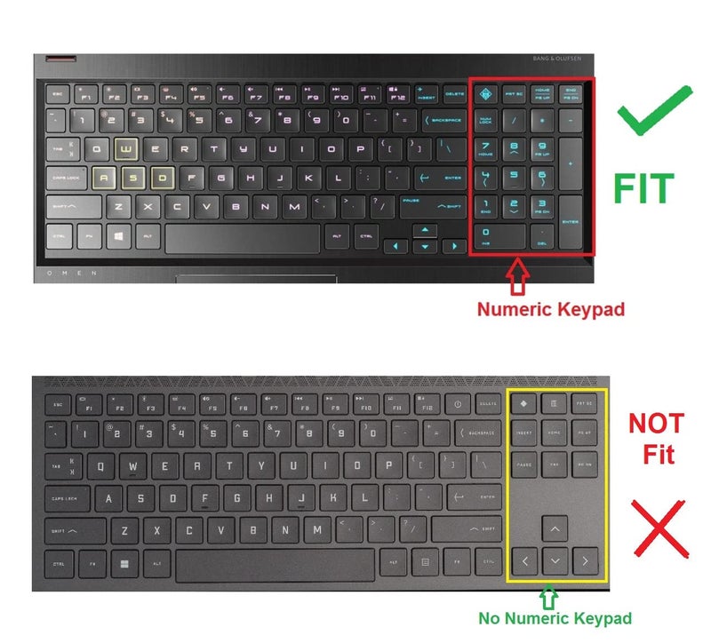 Saco Keyboard Cover for HP OMEN 16 – Compatible with HP OMEN Gaming wf1150TX 16.1 Inch Laptop (2024) – Dustproof, Spill-Resistant, Soft Silicone Protector - Image 2