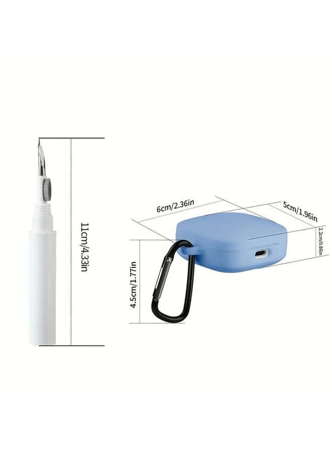 For Redmi Buds 6 Active Earphone Case With Metal Hook And Cleaning Pen Black Comfort Soft Shell Daily Essential Protective Cover Compact Lightweight Design - Image 2