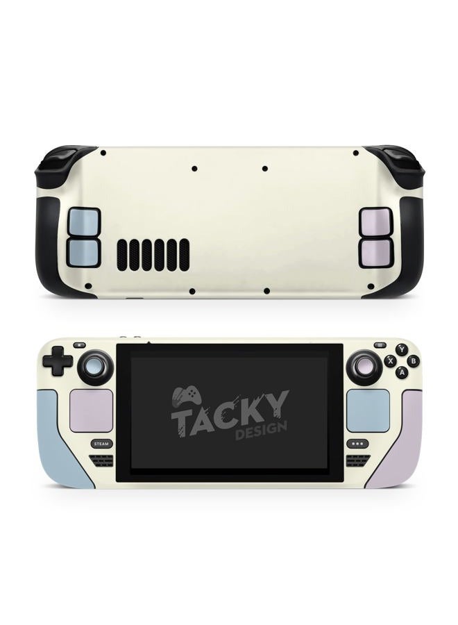 TACKY DESIGN Color Blocking Skin Compatible with Steam Deck LCD and OLED Skin, Premium 3M Vinyl Decal, Cute Full Wrap Cover (Blue & Lavender) - Image 1