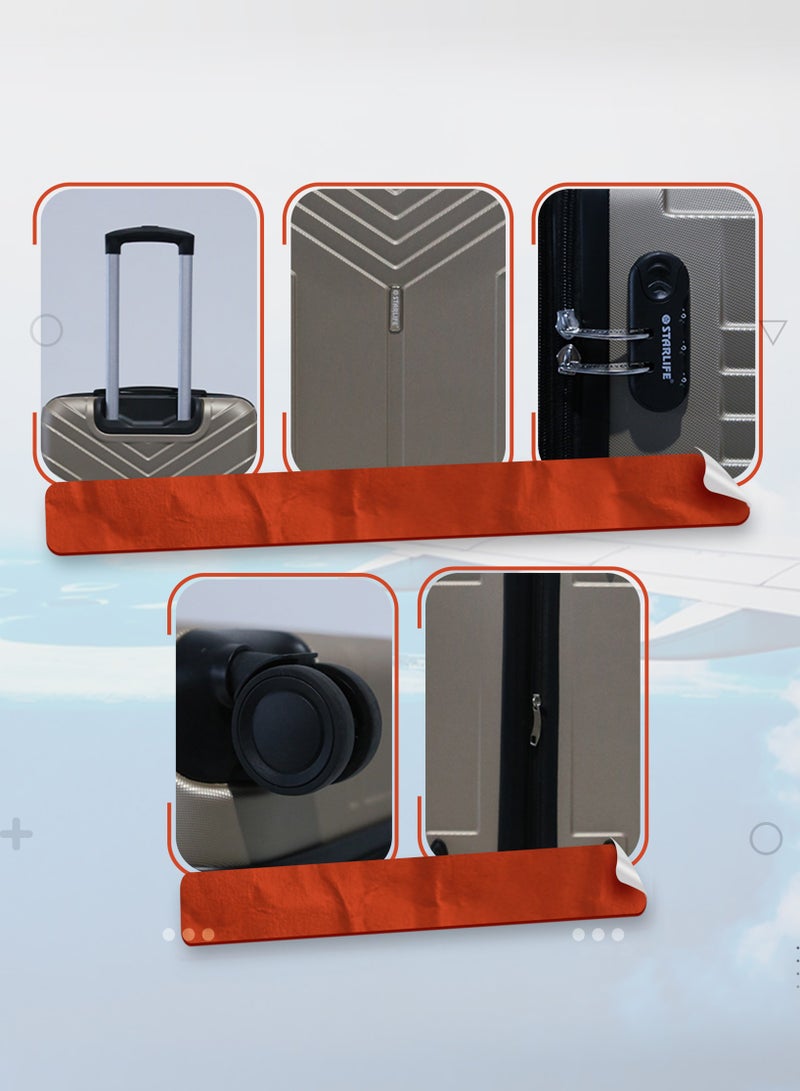 ستار لايف مجموعة حقائب سفر بعجلات من الجانب الصلب ABS مكونة من 3 قطع بعجلات دوارة مع قفل أرقام - Image 4