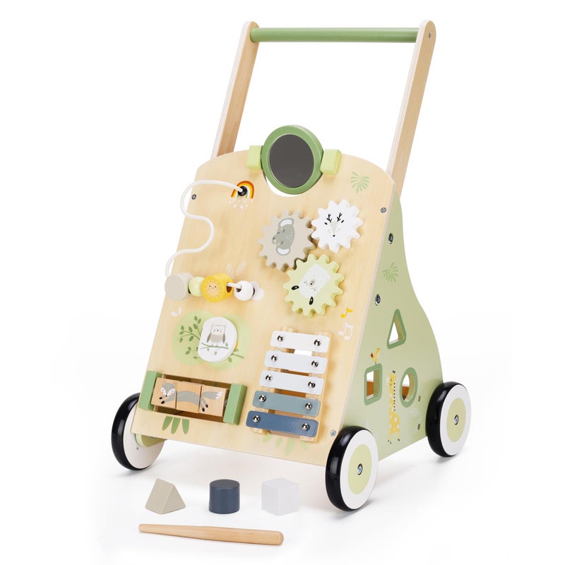 bpmfkid Wooden Baby Push Walker and Toddler Pull Learning Activity Toy  Develop Motor Skills  Creativity  Multiple Activities Center for 13 Years Old Boys and Girls - Image 2