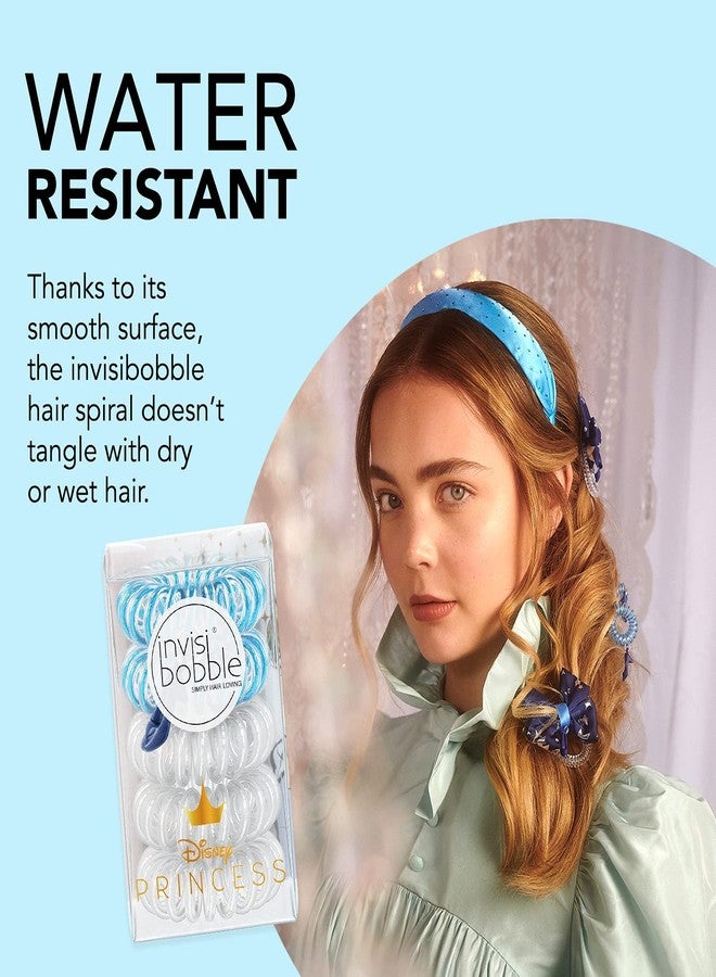 invisibobble Kids Spiral Hair Ring - No-Ouch Coil Hair Ties with Strong Grip, Non-Soaking, High Wearing Comfort Updo Tool for Girls Toddlers and Kids (Princess Cinderella (5-Pack)) - Image 3