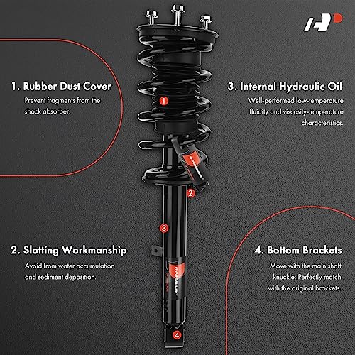 A-Premium Front Pair (2) Complete Strut & Coil Spring Assembly Compatible with Lexus IS250 IS350 2006-2013 - Image 3