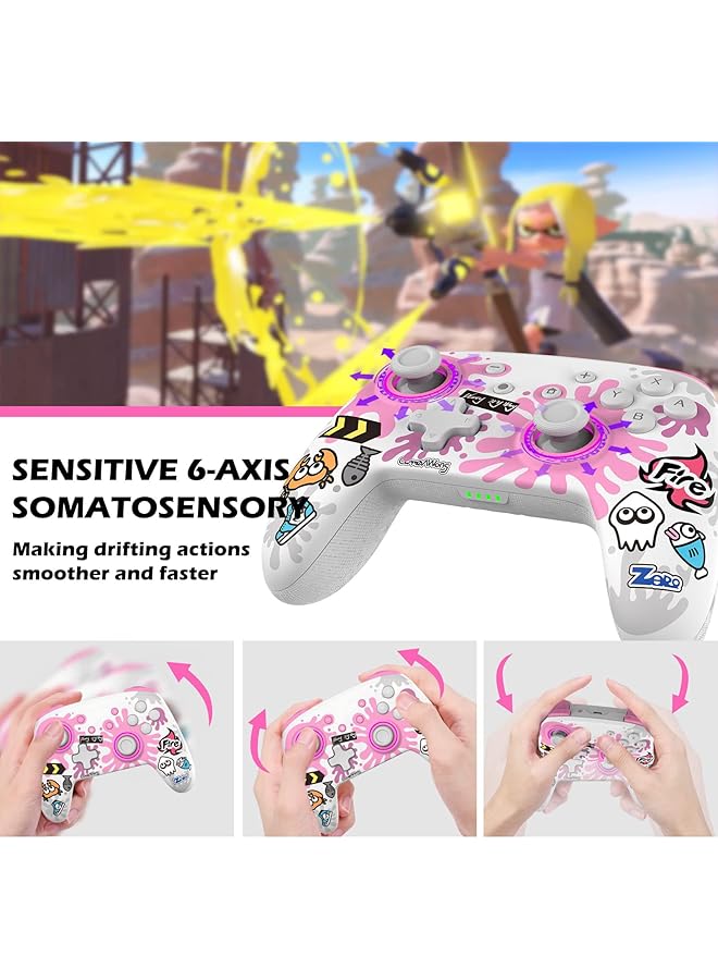 KASTWAVE Wireless Game Controller For Nintendo Switch/Oled Support Nfc With Wake Up Dual Motion And Turbo Function Wireless Remote Gaming Board Dual Turbo Vibration Anti Slip  - Image 2
