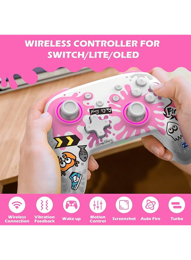 KASTWAVE Wireless Game Controller For Nintendo Switch/Oled Support Nfc With Wake Up Dual Motion And Turbo Function Wireless Remote Gaming Board Dual Turbo Vibration Anti Slip  - Image 5