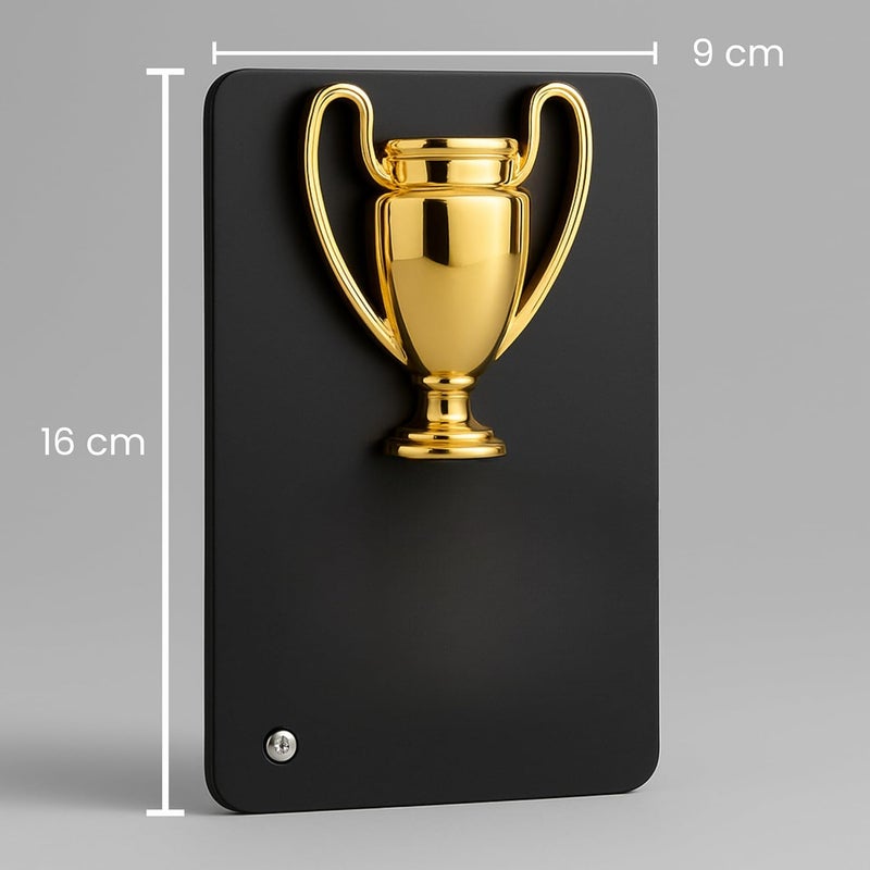 CrownLit Metal Trophy Plaque, Employee of the Month Award, 16 cm x 9 cm, Black and Gold (Employee of The Month) - Image 2