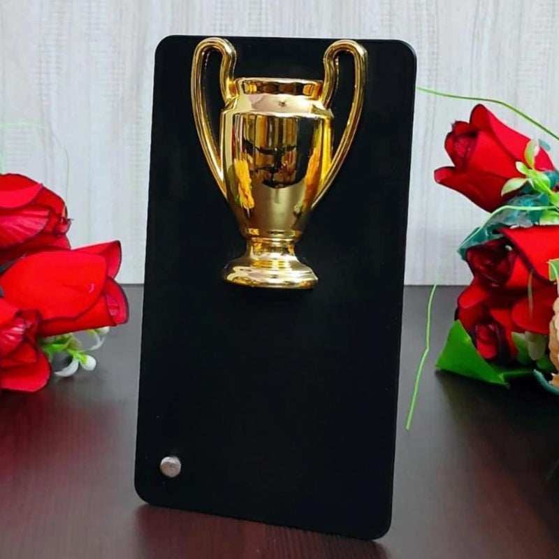 CrownLit Metal Trophy Plaque, Employee of the Month Award, 16 cm x 9 cm, Black and Gold (Employee of The Month) - Image 3