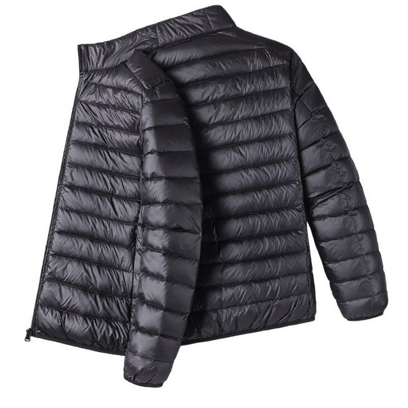 Generic Special Offer Lightweight Unisex Down Jacket for Men Black [stand collar cotton-padded jacket]]