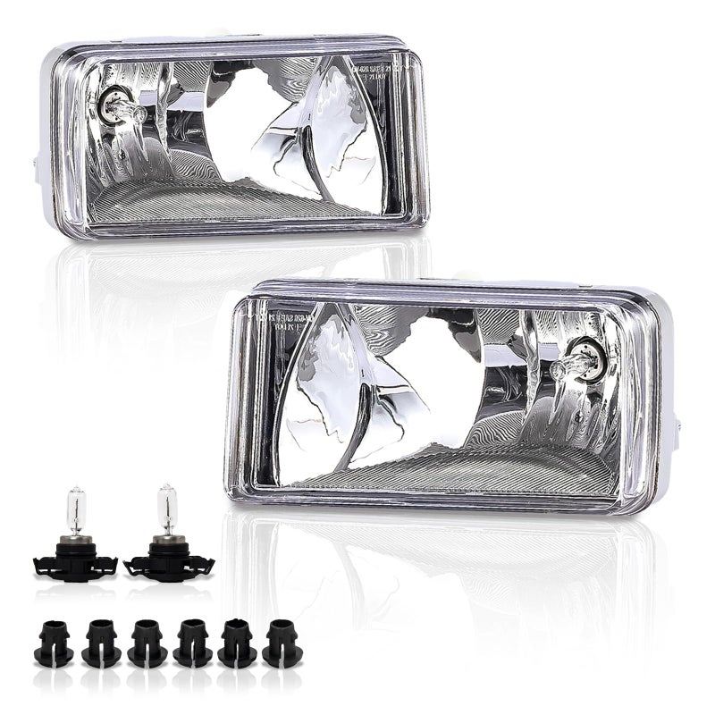 VPIMOZO Fog Lights Clear Lens Compatible with 2007 2008 2009 2010 2011 2012 2013 2014 Chevy Silverado 07-13 Avalanche/Suburban 07-15 Tahoe 2015 Suburban With Bulbs Fog light kit 1 Pair - Image 1