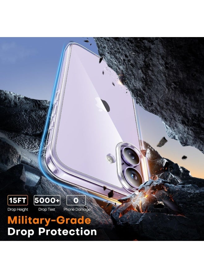 جراب لهاتف iPhone 17، مضاد للاصفرار مع واقي شاشة، جراب هاتف نحيف مقاوم للصدمات بدرجة عسكرية لهاتف iPhone 17، شفاف - Image 4