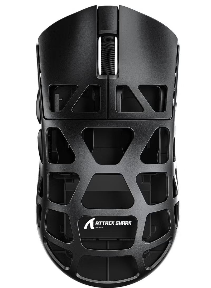 هجوم القرش ماوس ألعاب لاسلكي R3 خفيف الوزن مصنوع من سبائك المغنيسيوم، وزن 46 جرام، يدعم تقنية البلوتوث/2.4 جيجاهرتز/سلكي، معدل استطلاع لاسلكي 8000 هرتز، فئران PAW3395 قابلة للبرمجة بدقة 26 ألف نقطة في البوصة، مزودة بمستشعر بصري لنظامي ويندوز وماك - Image 1