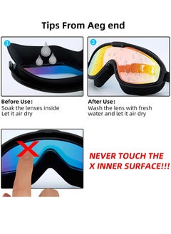 ShebSheb Swim Goggles No Leaking Anti-Fog Pool Goggles Swimming Goggles for Adult Men Women Youth, UV Protection 180° Clear Vision  - Image 4