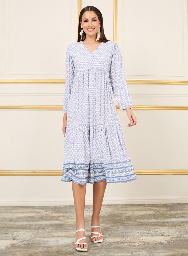 ستايلي فستان بطبعات متعدد الطبقات - Image 2