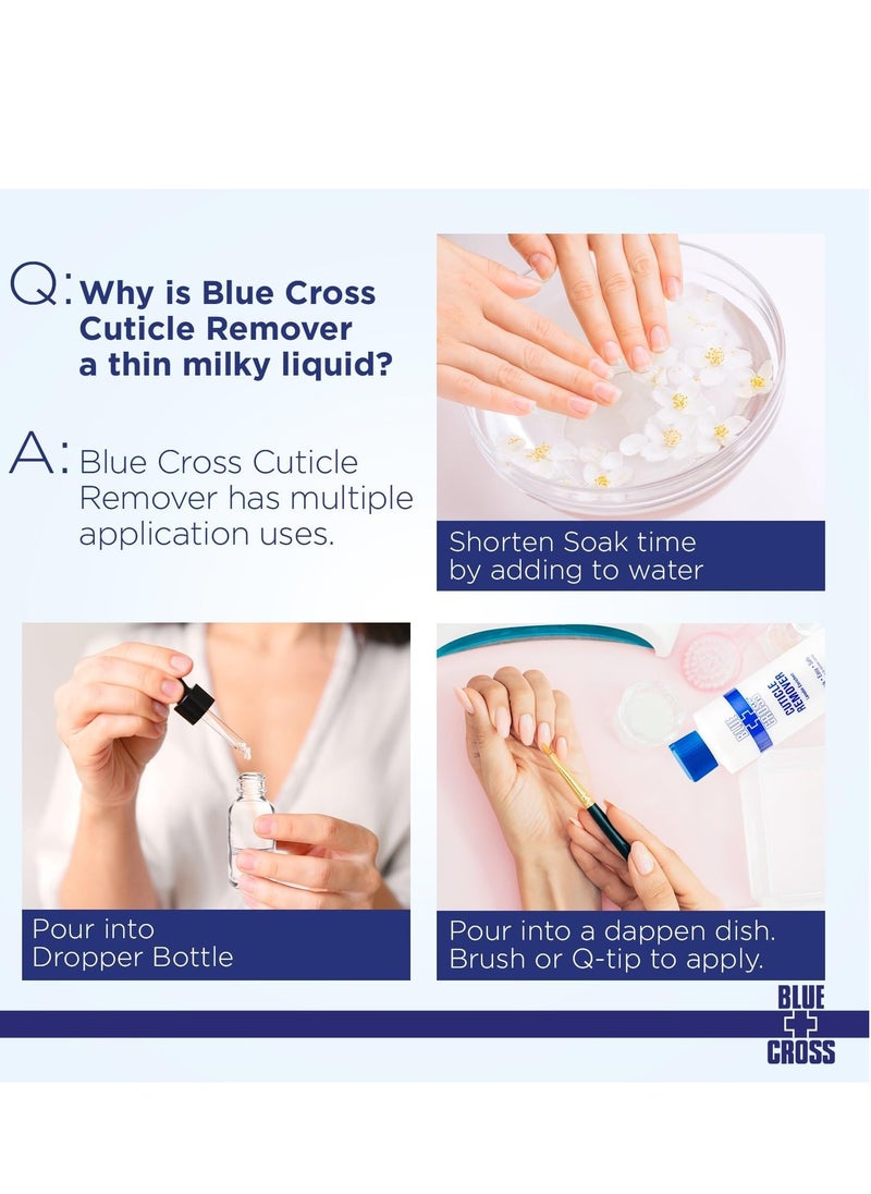 Blue Cross Blue Cross Hydrating, Moisturizing, Strengthening Cuticle Remover Oil with Lanolin for Brittle Nails, Hang Nails + Dry Cuticles, Made in USA, 6 ounce  - Image 5