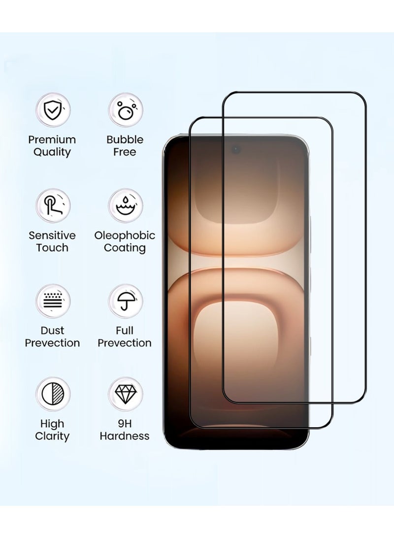 Yunpy 2 Pack Tempered Glass Screen Protector for Infinix Hot 70, 9H Hardness HD Clear Anti-Scratch Anti-Fingerprint Bubble-Free Case Friendly Screen Protector - Image 3