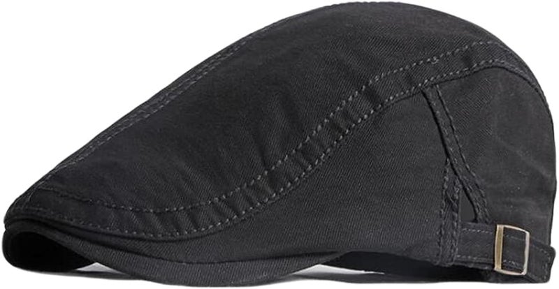 Qunson 2 Pack Men's Cotton Flat Cap Ivy Gatsby Newsboy Hat - Image 5