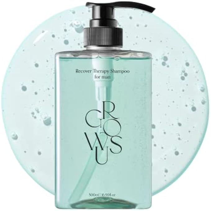 GROWUS RECOVER THERAPY SHAMPOO FOR MEN - TEA TREE, PEPPERMINT, SCALP SEBUM CONTROL, STRENGTHENING AND FREE FROM PARABEN AND SULFATE ANTI HAIR LOSS SHAMPOO FOR DRY SCALP (16.9 FL OZ / 500ML) - Image 2