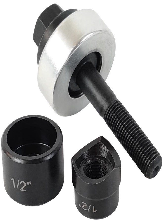 AMZCNC Manual Knockout Punch Kit, Heavy Duty Metal Sheet Knock Out Box Hole Cutter Conduit Punch Driver Die Set ((Conduit Hole Size) 1/2" Knockout Punch) - Image 2